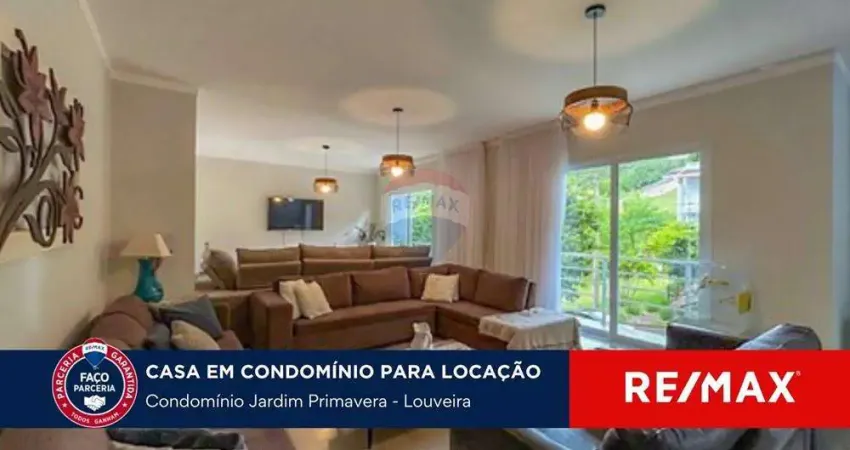 CASA EM CONDOMÍNIO FECHADO PARA LOCAÇÃO EM LOUVEIRA