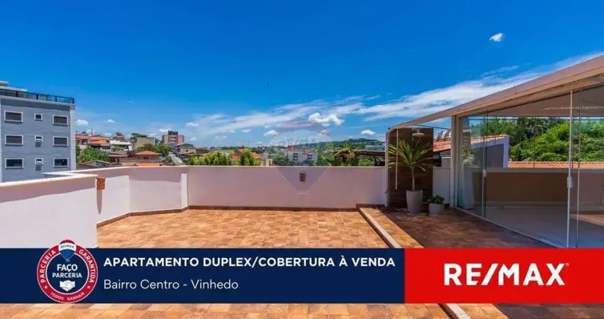 APARTAMENTO COBERTURA DUPLEX, COM 3 DORMITÓRIOS, SENDO 1 SUÍTE, ÀREA GOURMET E 2 GARAGENS COBERTAS, PARA VENDA EM VINHEDO - SP