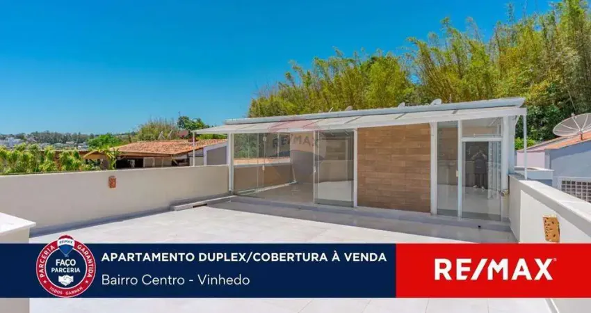 Apartamento cobertura duplex, com 3 dormitórios, sendo 1 suíte, àrea gourmet e 2 garagens cobertas, para venda em vinhedo - sp