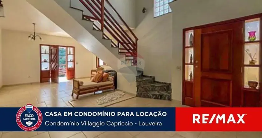 casa para locação em condomínio fechado em Louveira