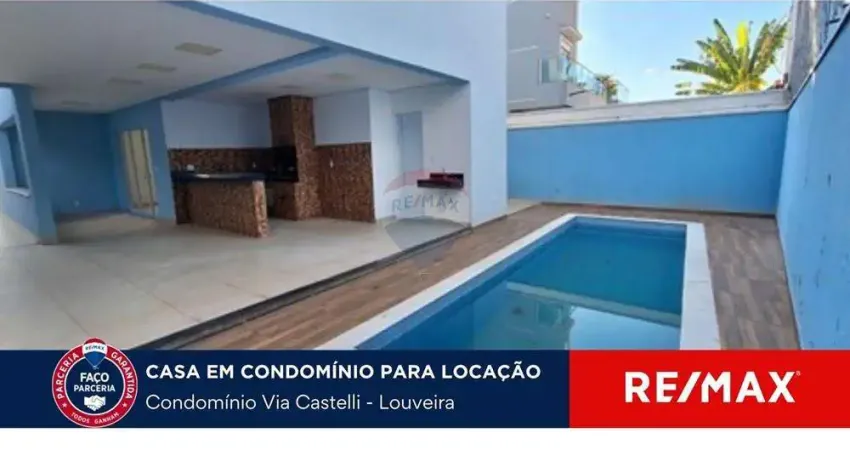 casa para locação em condominio fechado em Louveira