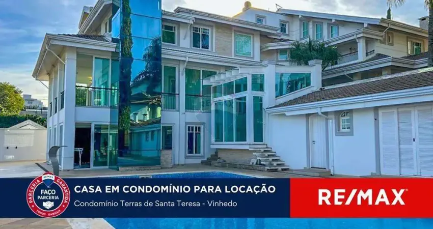 Casa de alto padrão para locação no Condomínio Terras de Santa Teresa