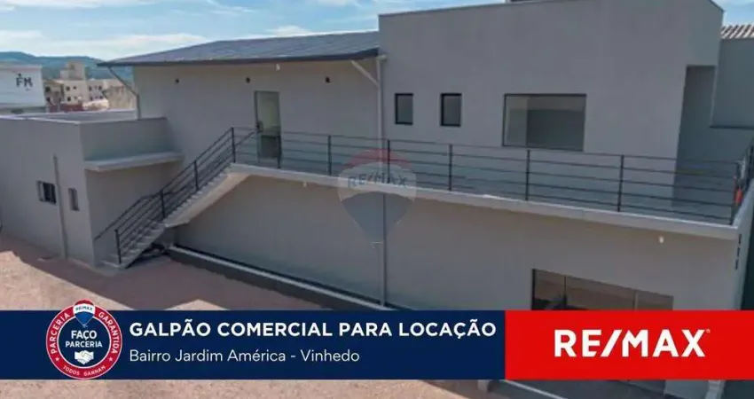 Salão comercial com estacionamento para locação em Vinhedo