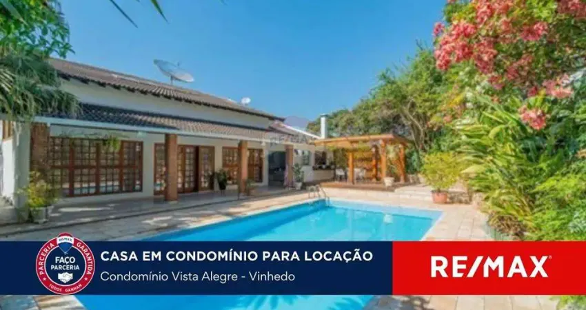 CASA DE CONDOMÍNIO COM 3 SUÍTES PARA LOCAÇÃO - CONDOMÍNIO VISTA ALEGRE VINHEDO - SP
