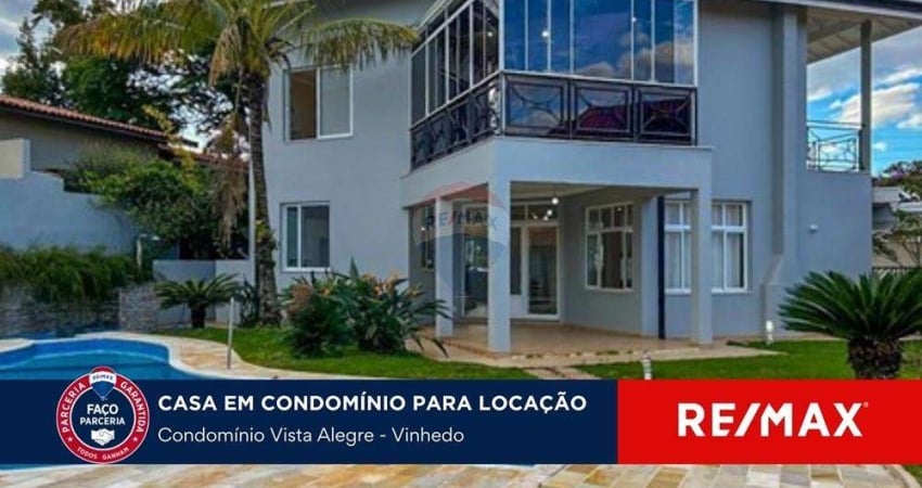 CASA COM 3 SUÍTES E EDÍCULA, PARA LOCAÇÃO - CONDOMÍNIO VISTA ALEGRE - VINHEDO - SP