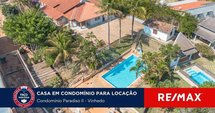 Casa térrea de alto padrão para locação - 3 suites - 480m2 - vinhedo sp