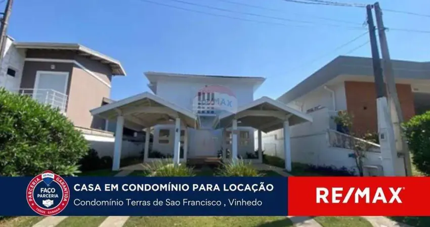 Aluga-se casa com 3 suítes, escritório e área verde - terras de são francisco - vinhedo