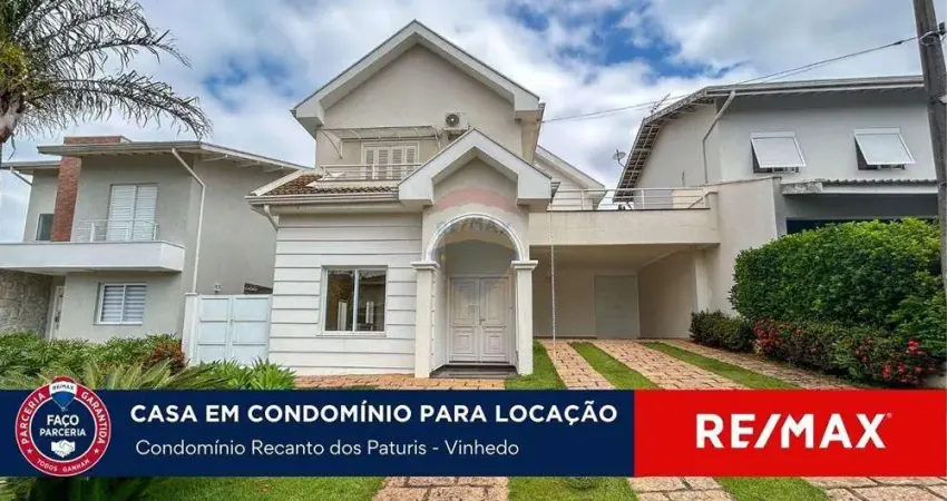 Casa para locação no condomínio recanto dos paturis – vinhedo/sp