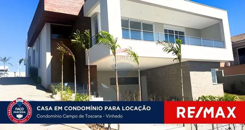 Casa térrea 4 suítes no campo de toscana, vinhedo | escritório reversível (5ª suíte) | living integrado e lazer club