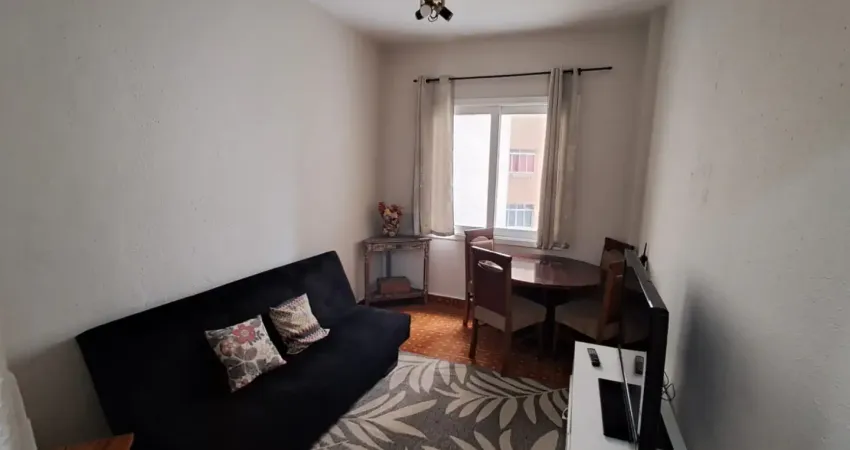 Apartamento mobiliado para alugar em frente praia 55m² 01 dorm. josé menino, santos - sp