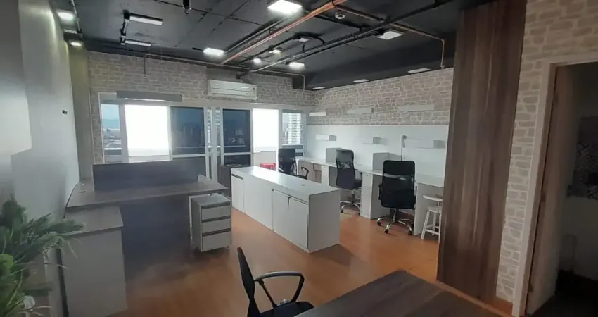 Escritório mobiliado com varanda para alugar 45m² vila matias, santos - sp