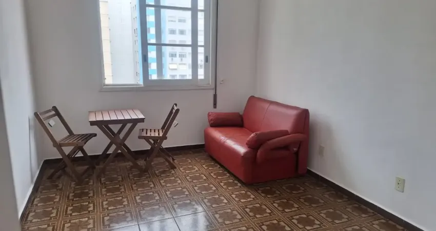 Kitnet em frente praia para alugar 30m² itararé, são vicente - sp