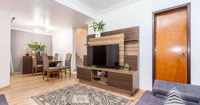 Sobrado com 3 dormitórios à venda, 148 m² por r$ 610.000 - capão raso - curitiba/pr