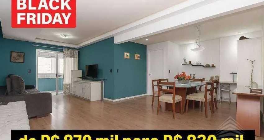 Apartamento com 3 dormitórios à venda, 110 m² por r$ 830.000,00 - vila izabel - curitiba/pr
