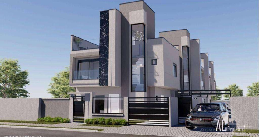 Sobrado com 3 dormitórios à venda, 127 m² por R$ 898.000 - Capão Raso - Curitiba/PR