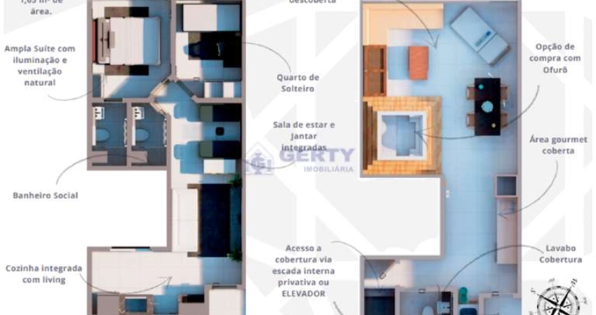 COBERTURA RESIDENCIAL PARA VENDA - 95,75 M²!! CAMPESTRE, SANTO ANDRÉ