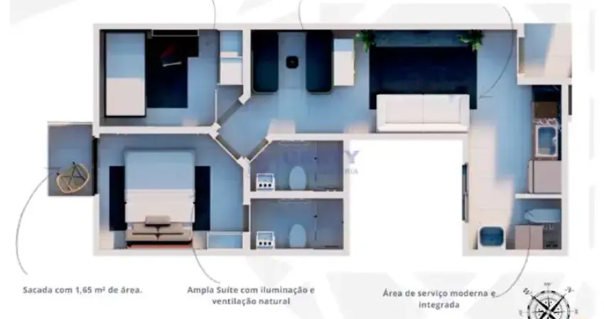 APARTAMENTO RESIDENCIAL PARA VENDA - 45,80 M²!! CAMPESTRE, SANTO ANDRÉ