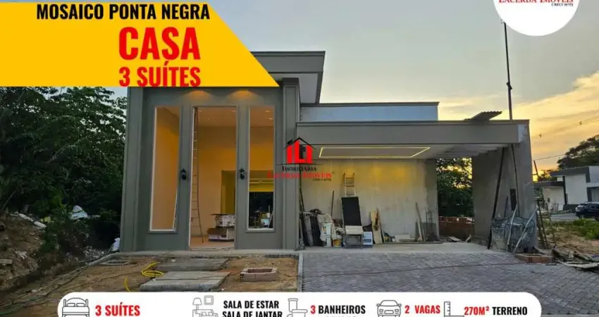 Casa em Condomínio para Venda em Manaus, Ponta Negra, 3 dormitórios, 3 suítes, 3 banheiros, 4 vagas