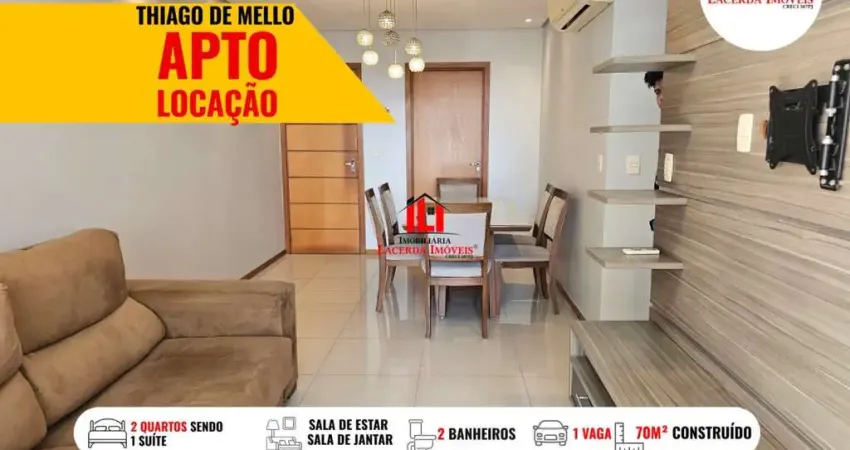 Apartamento para Locação em Manaus, Dom Pedro I, 2 dormitórios, 1 suíte, 2 banheiros, 1 vaga