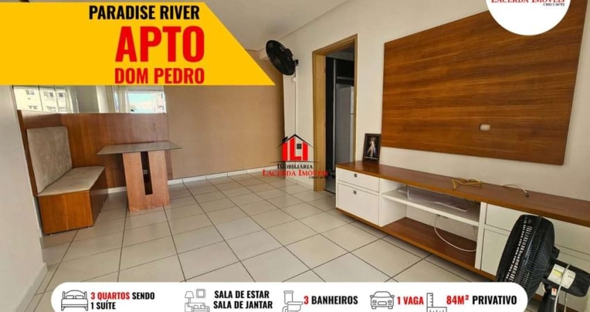 Apartamento para Locação em Manaus, Dom Pedro I, 3 dormitórios, 1 suíte, 3 banheiros, 1 vaga