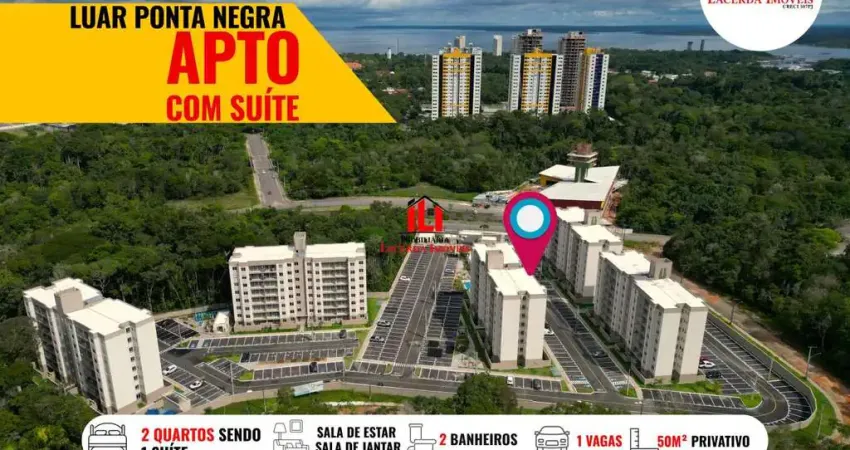 Apartamento para Locação em Manaus, Ponta Negra, 2 dormitórios, 1 suíte, 2 banheiros, 1 vaga