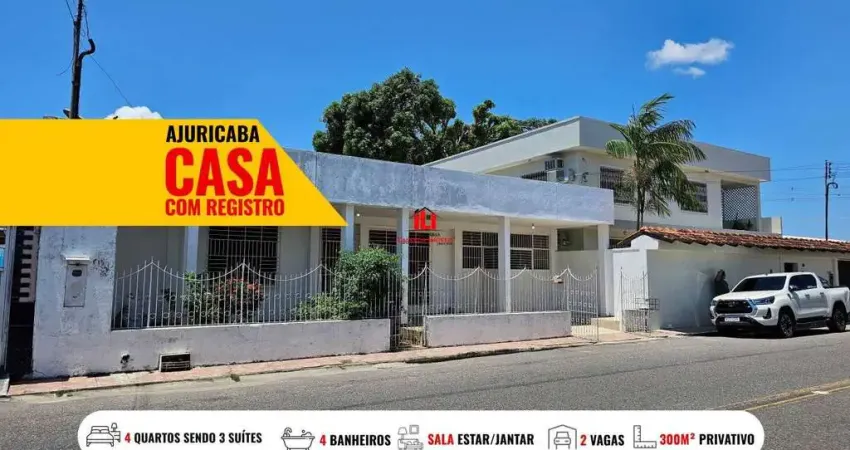 Casa para venda em manaus, alvorada, 4 dormitórios, 4 suítes, 5 banheiros, 3 vagas