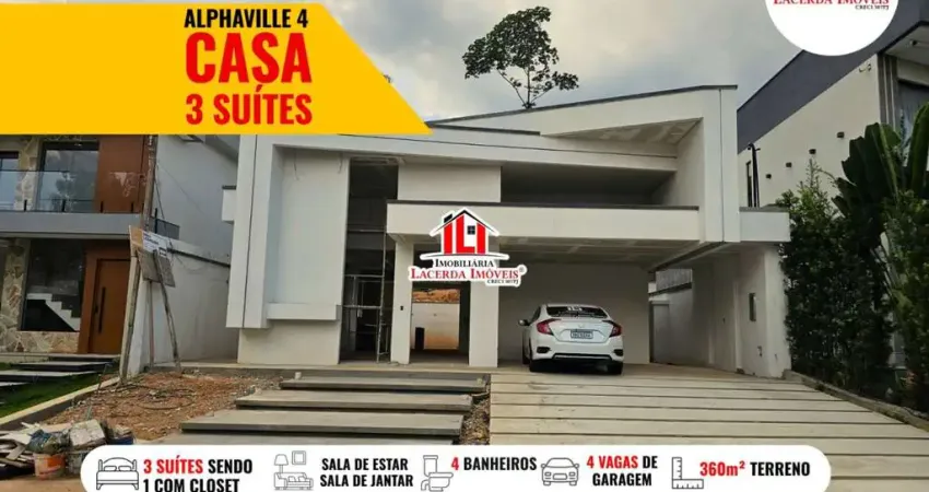 Casa em condomínio para venda em manaus, ponta negra, 3 dormitórios, 3 suítes, 4 banheiros, 4 vagas