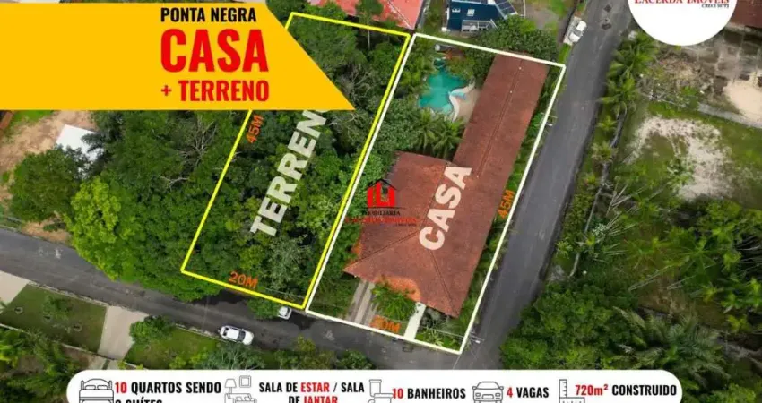 Casa em condomínio para venda em manaus, ponta negra, 10 dormitórios, 8 suítes, 10 banheiros, 4 vagas