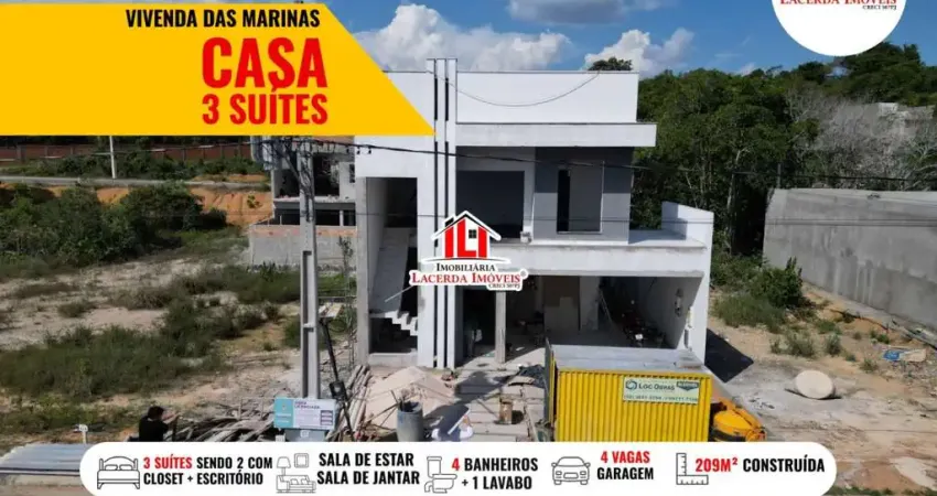 Casa em condomínio para venda em manaus, ponta negra, 3 dormitórios, 3 suítes, 4 banheiros, 4 vagas