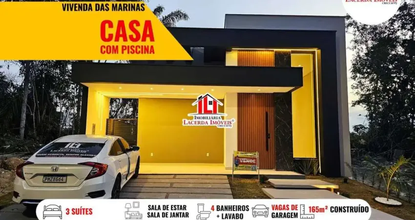 Casa em condomínio para venda em manaus, ponta negra, 3 dormitórios, 3 suítes, 4 banheiros, 4 vagas