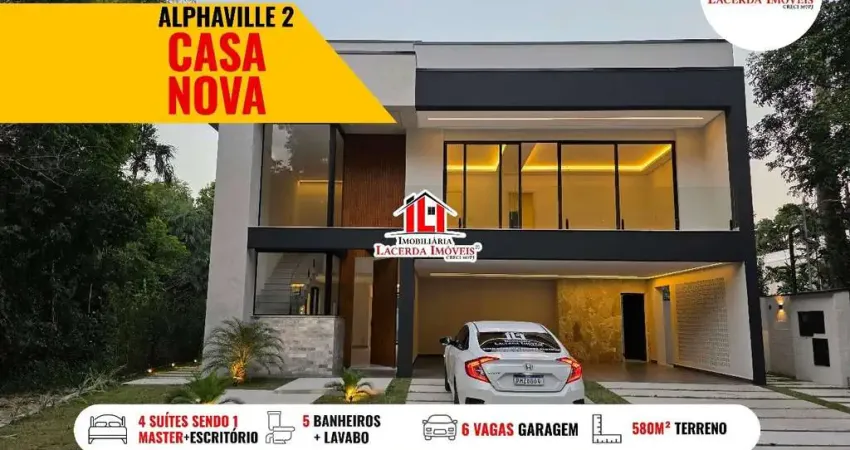 Casa em condomínio para venda em manaus, ponta negra, 5 dormitórios, 4 suítes, 5 banheiros, 5 vagas