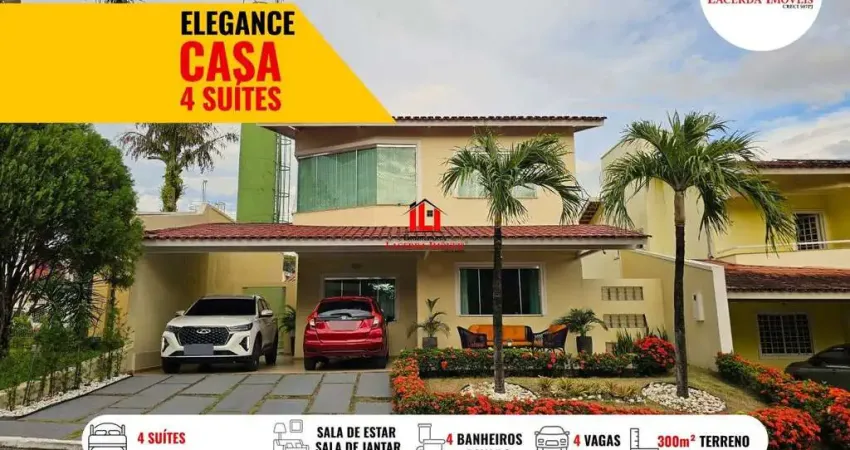 Casa em condomínio para venda em manaus, flores, 4 dormitórios, 4 suítes, 5 banheiros, 4 vagas