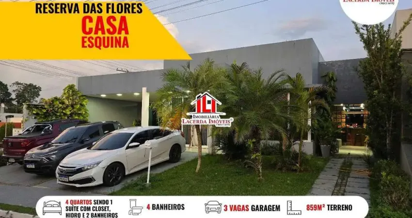 Casa em condomínio para venda em manaus, ponta negra, 4 dormitórios, 1 suíte, 4 banheiros, 4 vagas