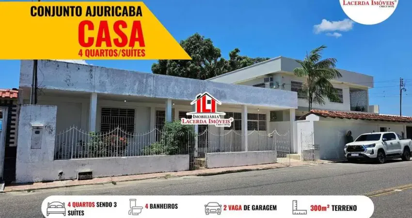 Casa no Ajuricaba, Planalto, 4 quartos sendo 3 suítes, Use FGTS, agende sua visita