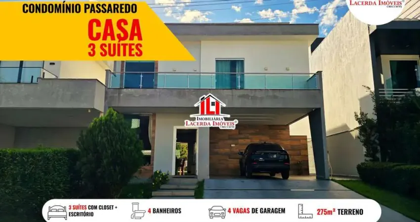Residencial Passaredo, Casa Duplex 3 suítes, ENERGIA SOLAR, Quintal amplo, SEMIMOBILIADA