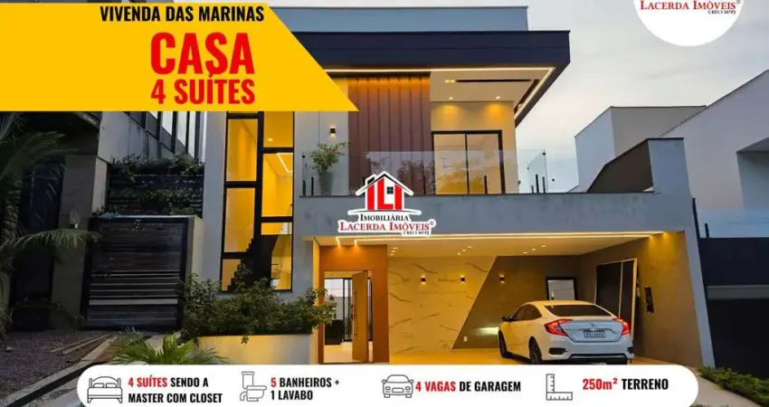 Vivenda das Marinas, CASA 4 SUÍTES, use FGTS, PISCINA, Condomínio com acesso Rio e Praia