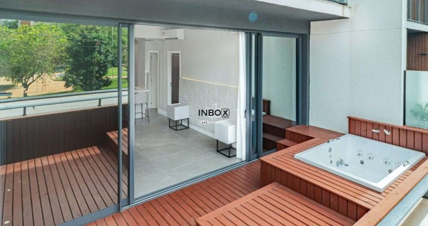 INBOX aluga Loft mobiliado com Garden e Jacuzzi, no Praça Nilo, Petrópolis, Porto Alegre - RS.
