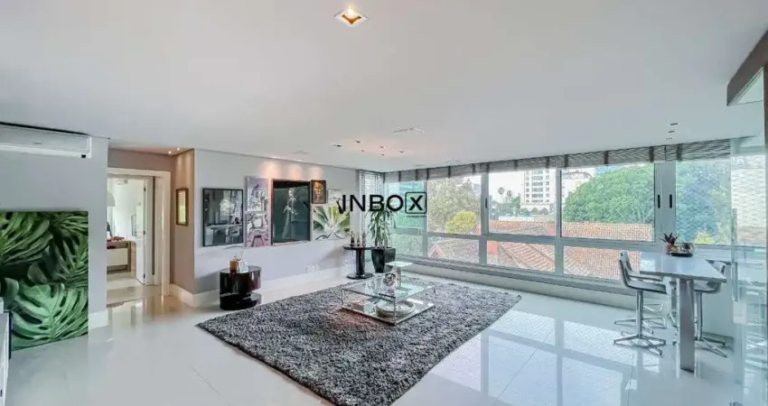 Apartamento com 122m2 privativos, 2 dormitórios (2 suítes), 2 vagas, mobiliado, Ed. Príncipe de Greenfield, Boa Vista, Porto Alegre - RS.