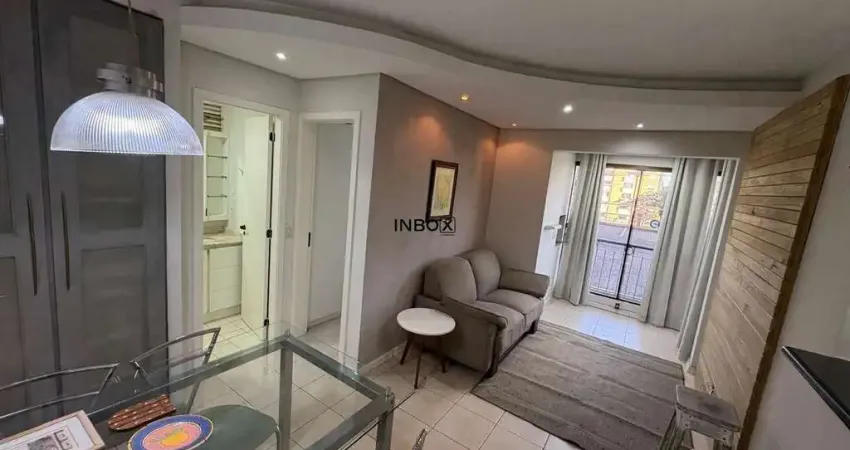 Porteira fechada ! apartamento de 1 dormitório, sacada, churrasqueira, 1 vaga e infraestrutura.