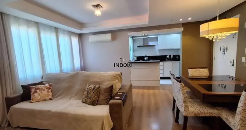 Inbox cia imobiliaria aluga excelente apto 100% mobiliado e decorado, em andar alto 3 dormitórios transformado em 2, no bairro santo antônio - poa.