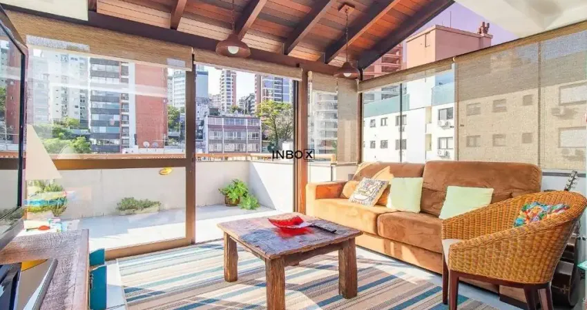 Cobertura duplex de 156 m² privativos, 2 dormitórios, 1 suíte, 2 vagas
