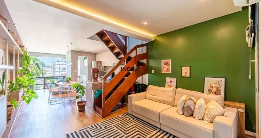 Cobertura reformada com 97m² privativos, 1 dormitório, 1 suíte