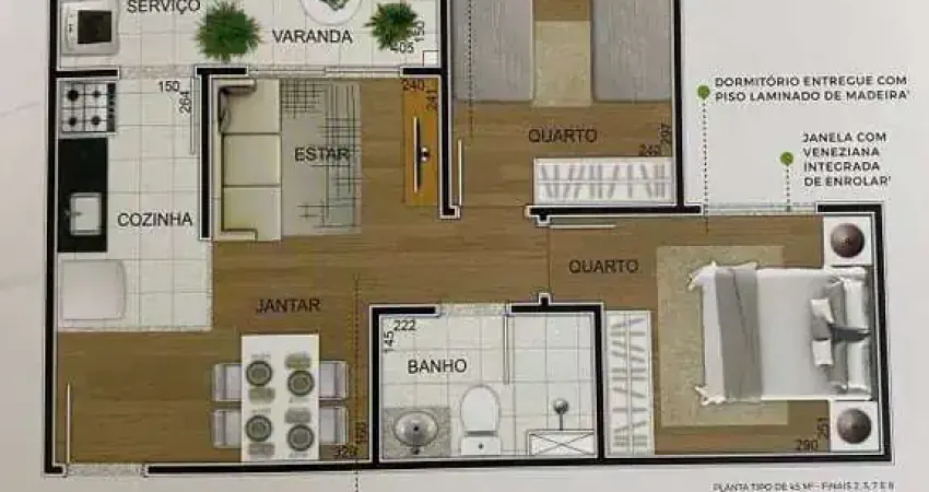 APTOS NOVOS 2 DORMS - 41 A 45M² - BUTANTÃ