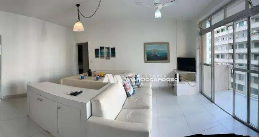 Apartamento com 3 dormitórios, vista para o mar - venda por R$ 650.000 ou aluguel por R$ 6.700/mês - Barra Funda - Guarujá/SP