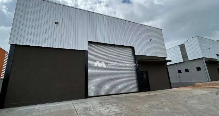 Barracão para alugar, 600 m² por r$ 12.300,01/mês - distrito industrial doutor carlos arnaldo e silva - são josé do rio preto/sp