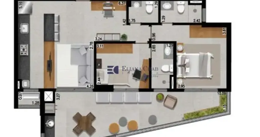 Apartamento com 2 quartos à venda na Vila Aviação, Bauru