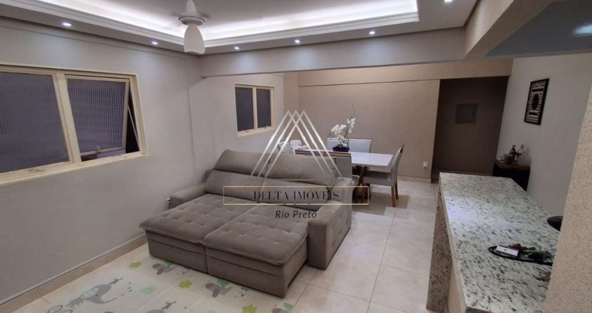 Apartamento à venda em Higienópolis, São José do Rio Preto-SP: 3 quartos, 1 suíte, 2 salas, 2 banheiros, 1 vaga - 101m².