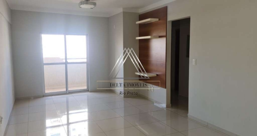 Apartamento à venda no Centro de São José do Rio Preto-SP: 3 quartos, 1 suíte, 2 salas, 3 banheiros, 2 vagas de garagem, 96m².