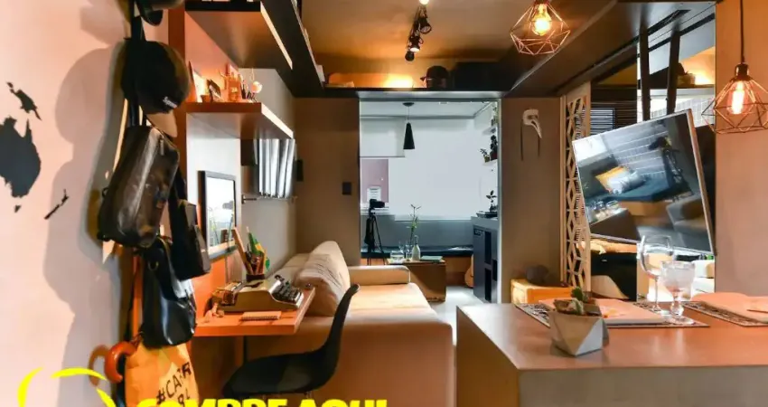 Santa Cecilia | Reformado | Mobiliado | 40 m² | Varanda | 1 Vaga,