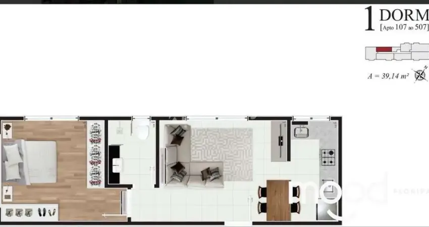 Apartamento com 1 quarto à venda na Rua das Cerejeiras, 108, Carvoeira, Florianópolis